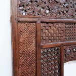 Old Carved Teak Bed Panel for Headboard