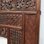 Old Carved Teak Bed Panel for Headboard