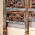 Old Carved Teak Bed Panel from Madura Old Carved Teak Bed Panel from Madura