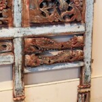 Old Carved Teak Bed Panel from Madura Old Carved Teak Bed Panel from Madura