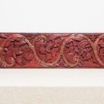 Old Carved Teak Painted Panel 194 Old Carved Teak Painted Panel 194