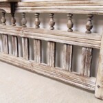 Old Carved Teak Panel Whitewashed