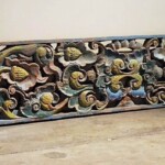 Old Carved Teak Panel with Lotus 163 Old Carved Teak Panel with Lotus 163 from Gado Gado