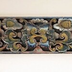 Old Carved Teak Panel with Lotus 163 Old Carved Teak Panel with Lotus 163 at Gado Gado
