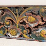 Old Carved Teak Panel with Lotus 163 Old Carved Teak Panel with Lotus 163 from Gado Gado