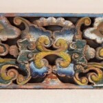 Old Carved Teak Panel with Lotus 163 Old Carved Teak Panel with Lotus 163 from Gado Gado Furniture