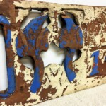 Old Carved Village Panel 1948 from Gado Gado