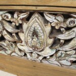 Old Carved Whitewashed Architectual Panel 181 at Gado Gado