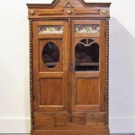 Old Colonial Painted Glass Accent Cabinet from Gado Gado Old Colonial Painted Glass Accent Cabinet from Gado Gado Furniture