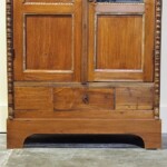 Old Colonial Painted Glass Accent Cabinet