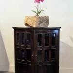 Old Teak Mortar with Handle from Gado Gado Old Teak Mortar with Handle from Gado Gado