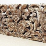 Old Hand Carved Whitewashed Panel Old Hand Carved Whitewashed Panel at Gado Gado Furniture