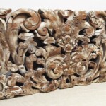 Old Hand Carved Whitewashed Panel Old Hand Carved Whitewashed Panel at Gado Gado Furniture