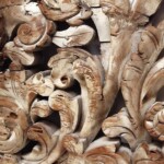 Old Hand Carved Whitewashed Panel Old Hand Carved Whitewashed Panel