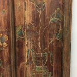 Old Original Painted Teak Panel A