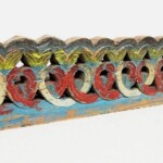 Old Painted Architetural Panel 205