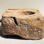 Old Teak Mortar with Handle from Gado Gado Old Teak Mortar with Handle from Gado Gado