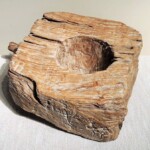 Old Teak Mortar with Handle from Gado Gado Old Teak Mortar with Handle from Gado Gado