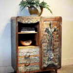 Painted Mid-Century Modern Cabinet Bali Style at Gado Gado Painted Mid-Century Modern Cabinet Bali Style