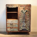 Painted Mid-Century Modern Cabinet Bali Style Painted Mid-Century Modern Cabinet Bali Style