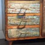 Painted Mid-Century Modern Cabinet Bali Style Painted Mid-Century Modern Cabinet Bali Style