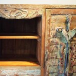 Painted Mid-Century Modern Cabinet Bali Style Painted Mid-Century Modern Cabinet Bali Style