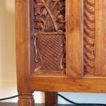 Reclaimed Teak Antique Style Carved Java Cabinet Reclaimed Teak Antique Style Carved Java Cabinet
