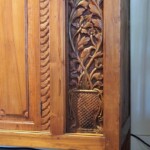 Reclaimed Teak Antique Style Carved Java Cabinet Reclaimed Teak Antique Style Carved Java Cabinet