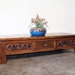 Reclaimed Teak Carved Coffee Table Reclaimed Teak Carved Coffee Table