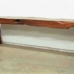 Rustic Slab Bench