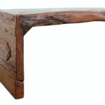 Rustic Slab Bench
