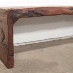 Rustic Slab Bench