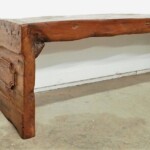 Rustic Slab Bench