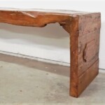 Rustic Slab Bench