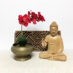 Small Hand Carved Bali Buddha Statue at Gado Gado Small Hand Carved Bali Buddha Statue at Gado Gado