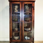 Teak Beveled Glass Cabinet Teak Beveled Glass Cabinet