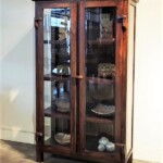 Teak Beveled Glass Cabinet Teak Beveled Glass Cabinet