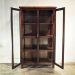 Teak Beveled Glass Cabinet Teak Beveled Glass Cabinet