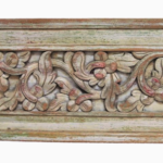 Vintage Carved Floral Teak Panel