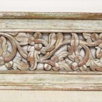 Vintage Carved Floral Teak Panel Vintage Carved Floral Teak Panel