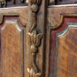 Old Carved Teak Door Panel