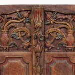 Old Carved Teak Door Panel