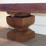 Hand Hewn Teak Slab Bench Coffee Table Hand Hewn Teak Slab Bench Coffee Table