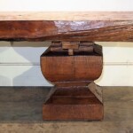 Hand Hewn Teak Slab Bench Coffee Table Hand Hewn Teak Slab Bench Coffee Table