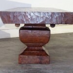 Hand Hewn Teak Slab Bench Coffee Table Hand Hewn Teak Slab Bench Coffee Table