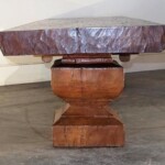 Hand Hewn Teak Slab Bench Coffee Table Hand Hewn Teak Slab Bench Coffee Table