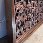 Large Old Carved Architectural Panel with Frame