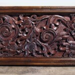 Large Old Carved Architectural Panel with Frame