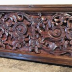 Large Old Carved Architectural Panel with Frame