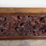 Large Old Carved Architectural Panel with Frame